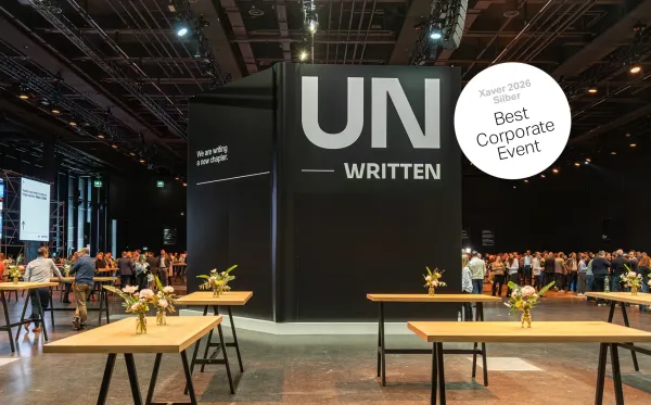 Unwritten Project that won a Xaver Silver Award for Best Corporate Event